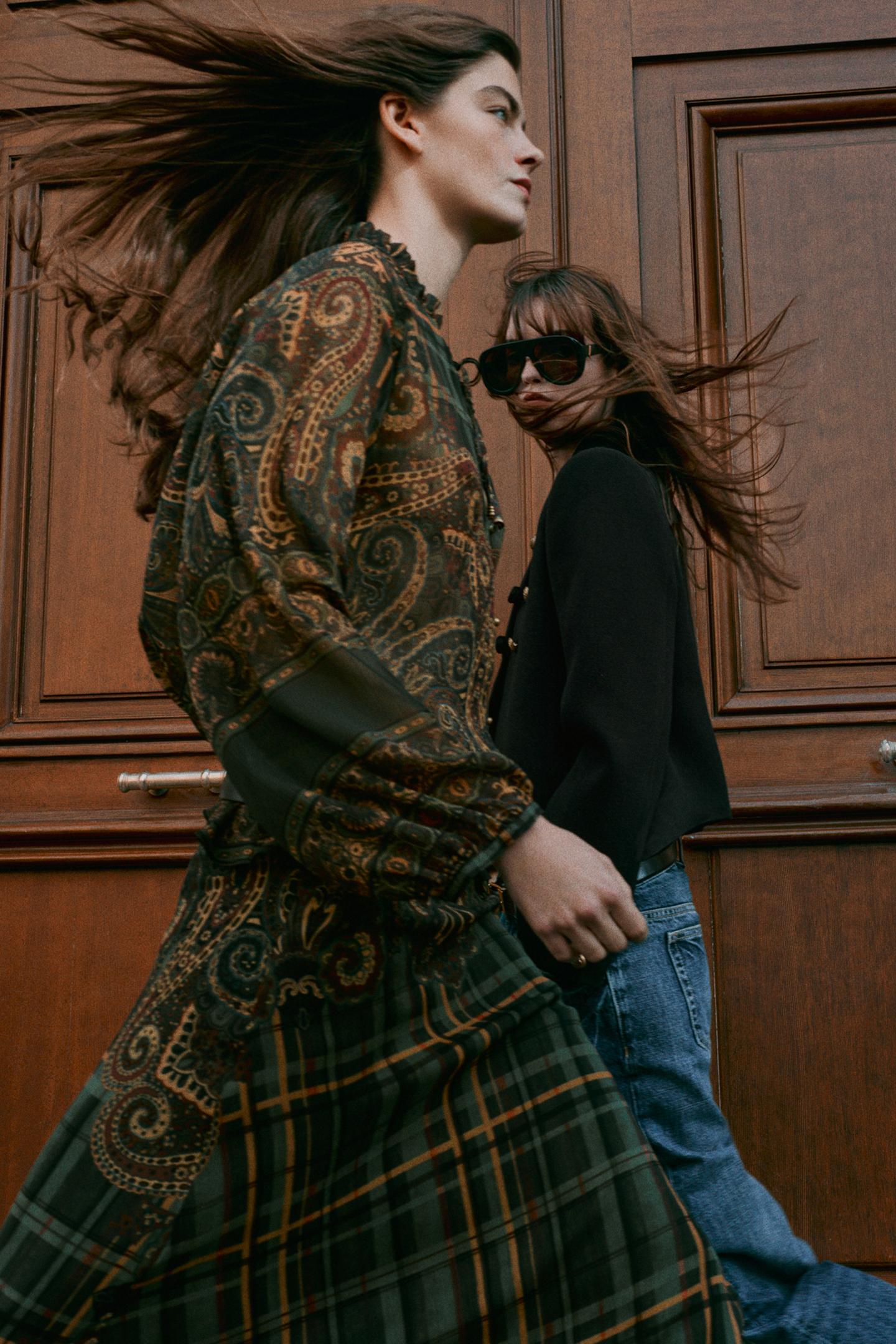 Женская блузка Zara Printed Bow Blouse, цвет: Разноцветный — фото 5
