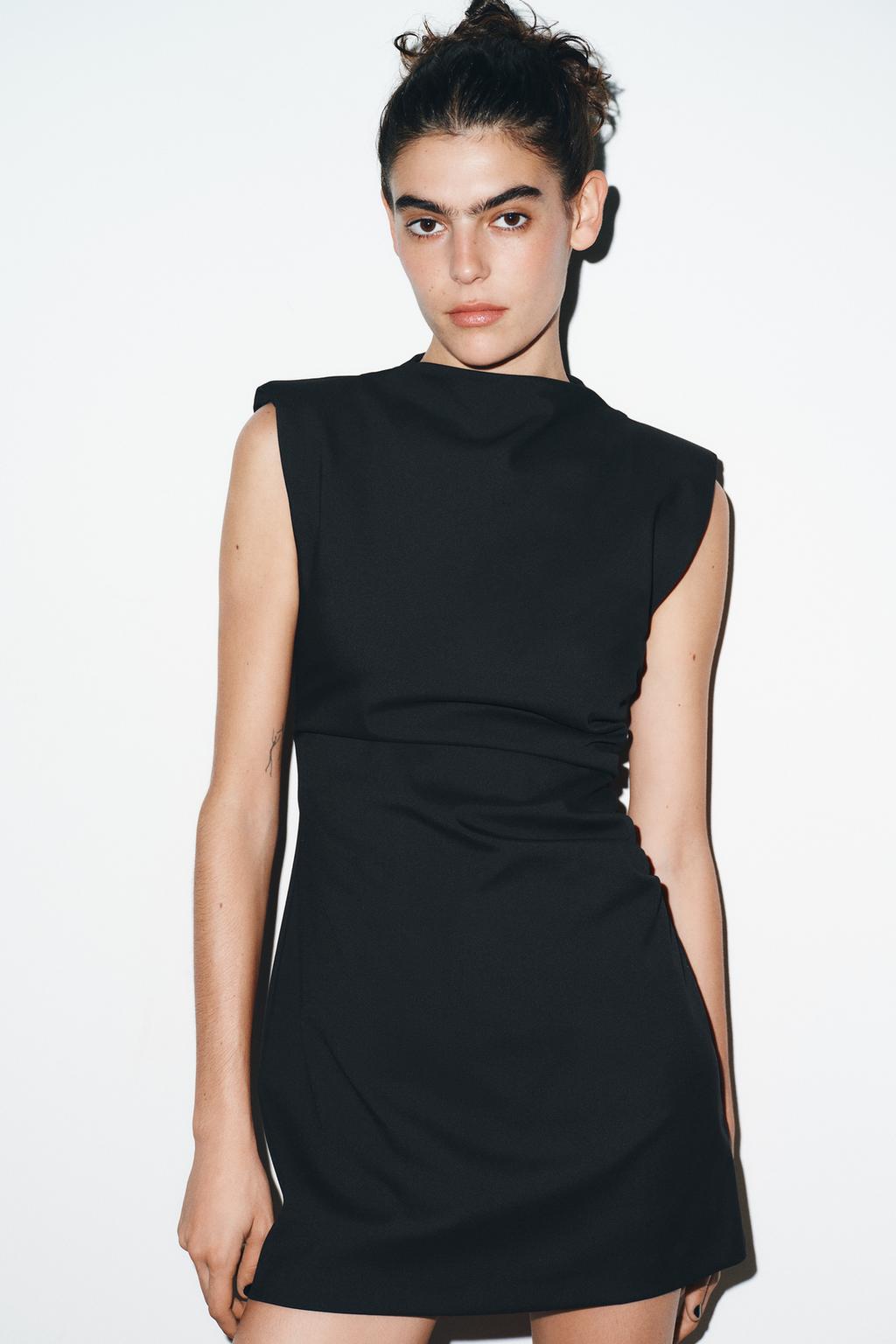 SHORT DRESS WITH SHOULDER PADS