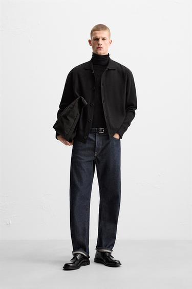 SKJORTE I STRIK - RELAXED FIT - Sort fra Zara