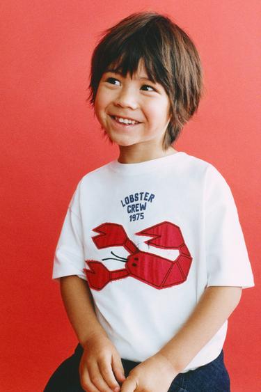 BLUZË ME STAMPË KARKALECI DETI - Ngjyrë natyrale nga Zara