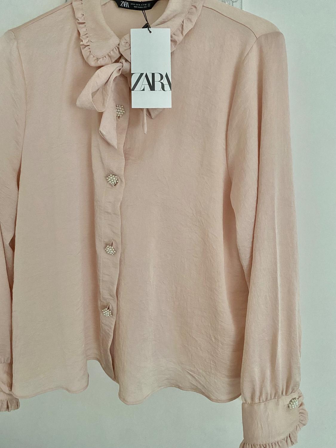 SHIRT WITH BOW AND FAUX PEARL BUTTONS - Image 3