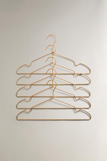 Zara METAL HANGER (SET OF 5) - Gold - Image 0