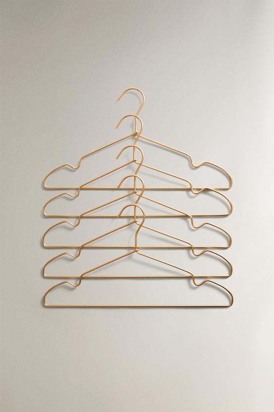 METAL HANGER (SET OF 5) - Gold by Zara - Image 0