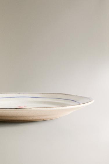 STONEWARE FISH DESSERT PLATE - White / Red by Zara - Image 3