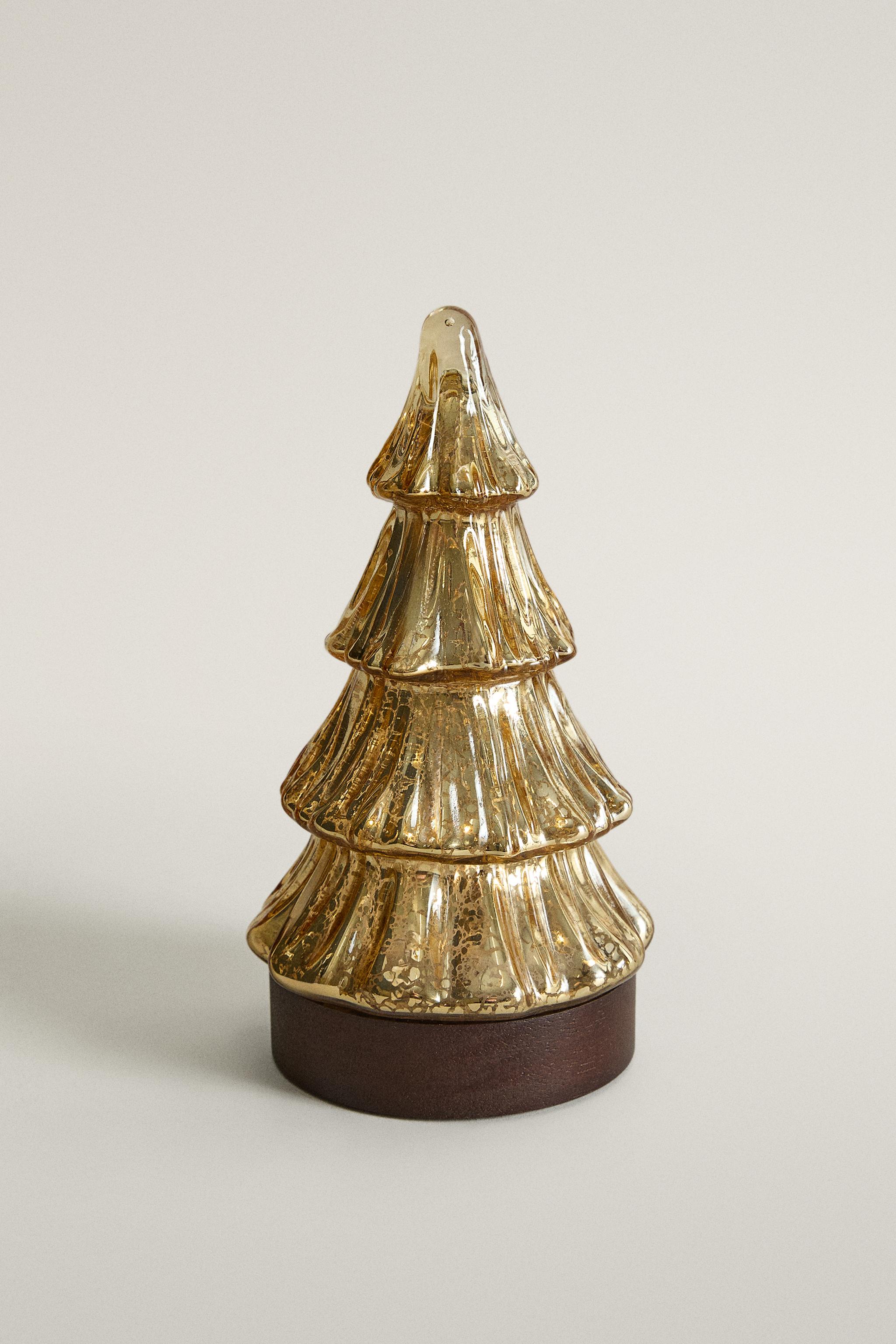 SAPIN EN VERRE LUMINEUX DE NOËL (24 CM)