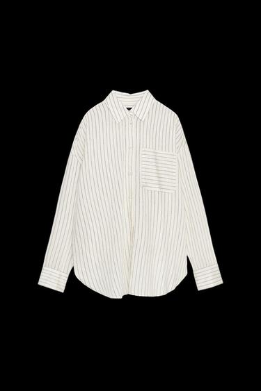 CAMISA RAYAS ZW COLLECTION - Blanco / Negro de Zara