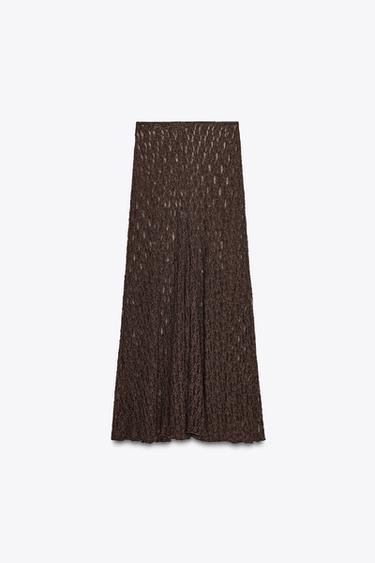 LACE MAXI SKIRT - Brown by Zara - Image 6
