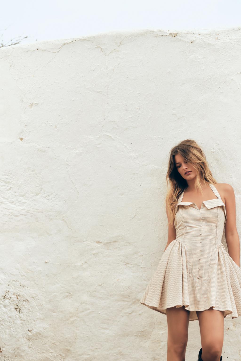 Thumbnail image for CHECK HALTER DRESS