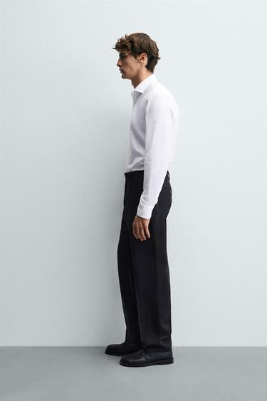 REGULAR FIT TEXTURED SHIRT - White by Zara - Image 3