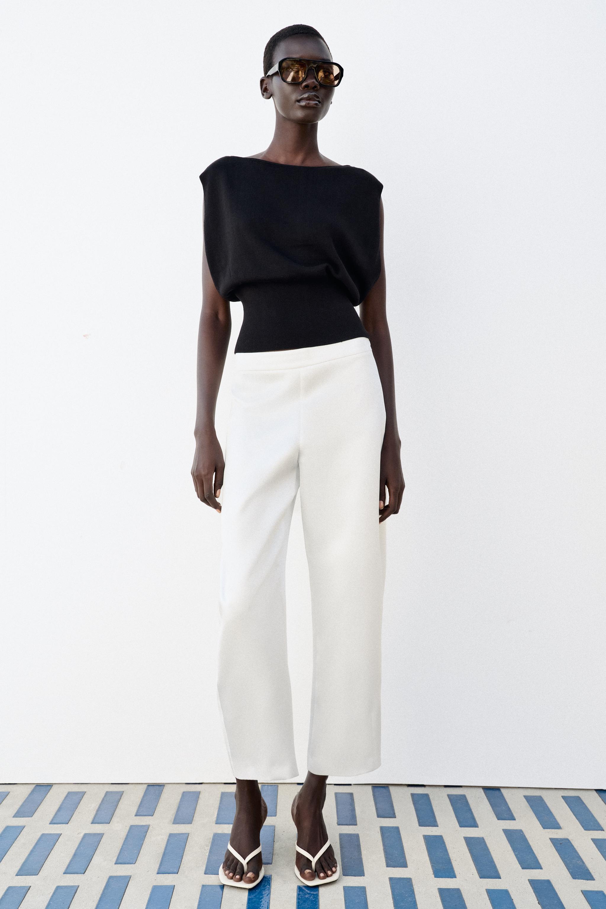 Zara FITTED WAIST KNIT TOP