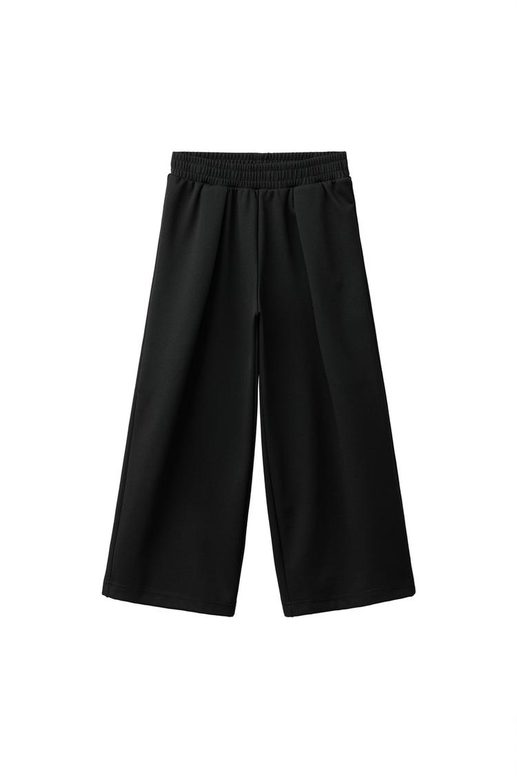 PANTALÓN WIDE LEG PINZAS INTERLOCK