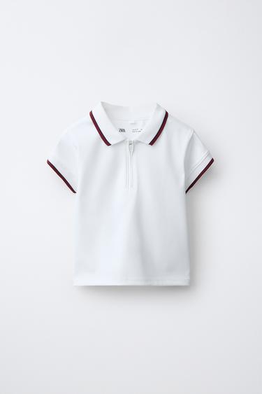 SPORTY ZIP POLO SHIRT - White by Zara
