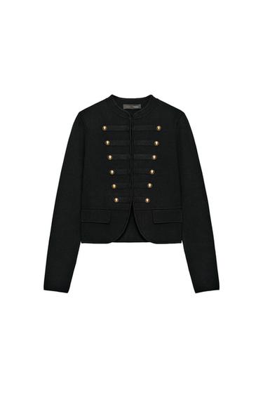 CHAQUETA PUNTO BOTONES - Negro de Zara