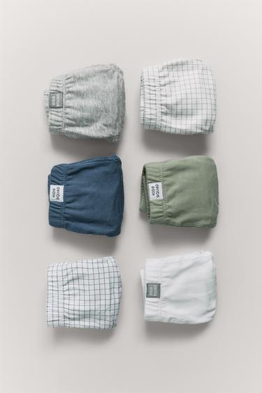 2-6 YEARS/ SIX-PACK OF CHECK BRIEFS - متعدد الألوان الخاص بـ Zara