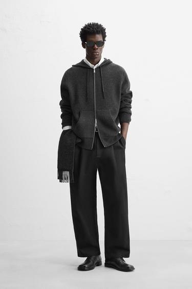 Zara PLEATED PANTS - Black - Image 0