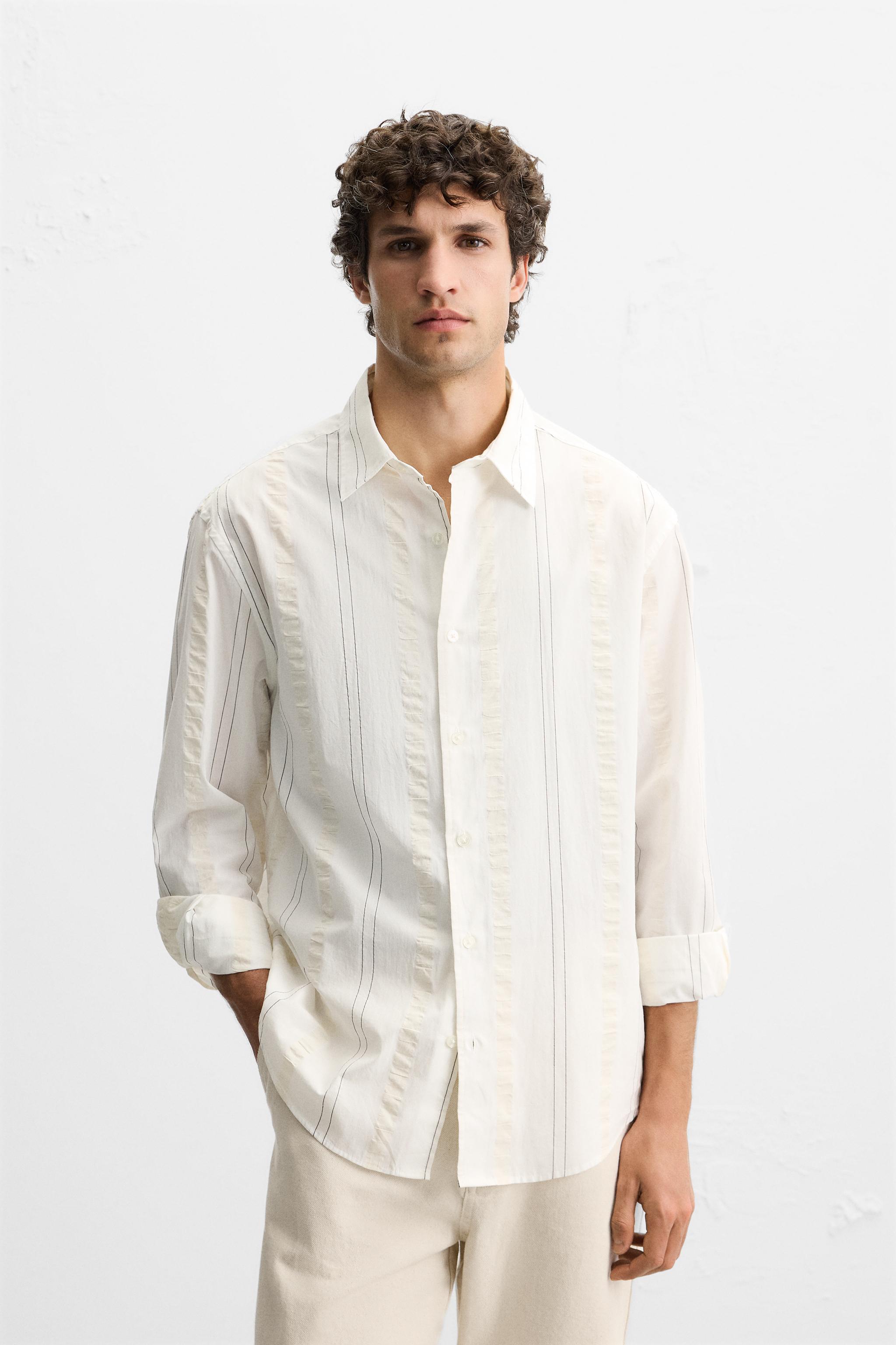 ZARA - ZARA メンズ 白 シャツ 白シャツ XL ストレッチ slim fit