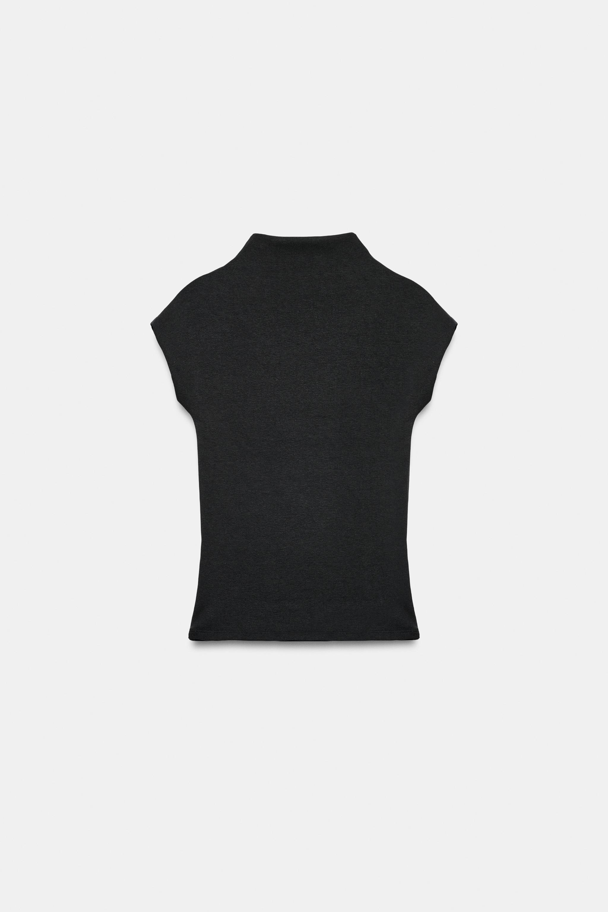LYOCELL MOCK NECK TOP