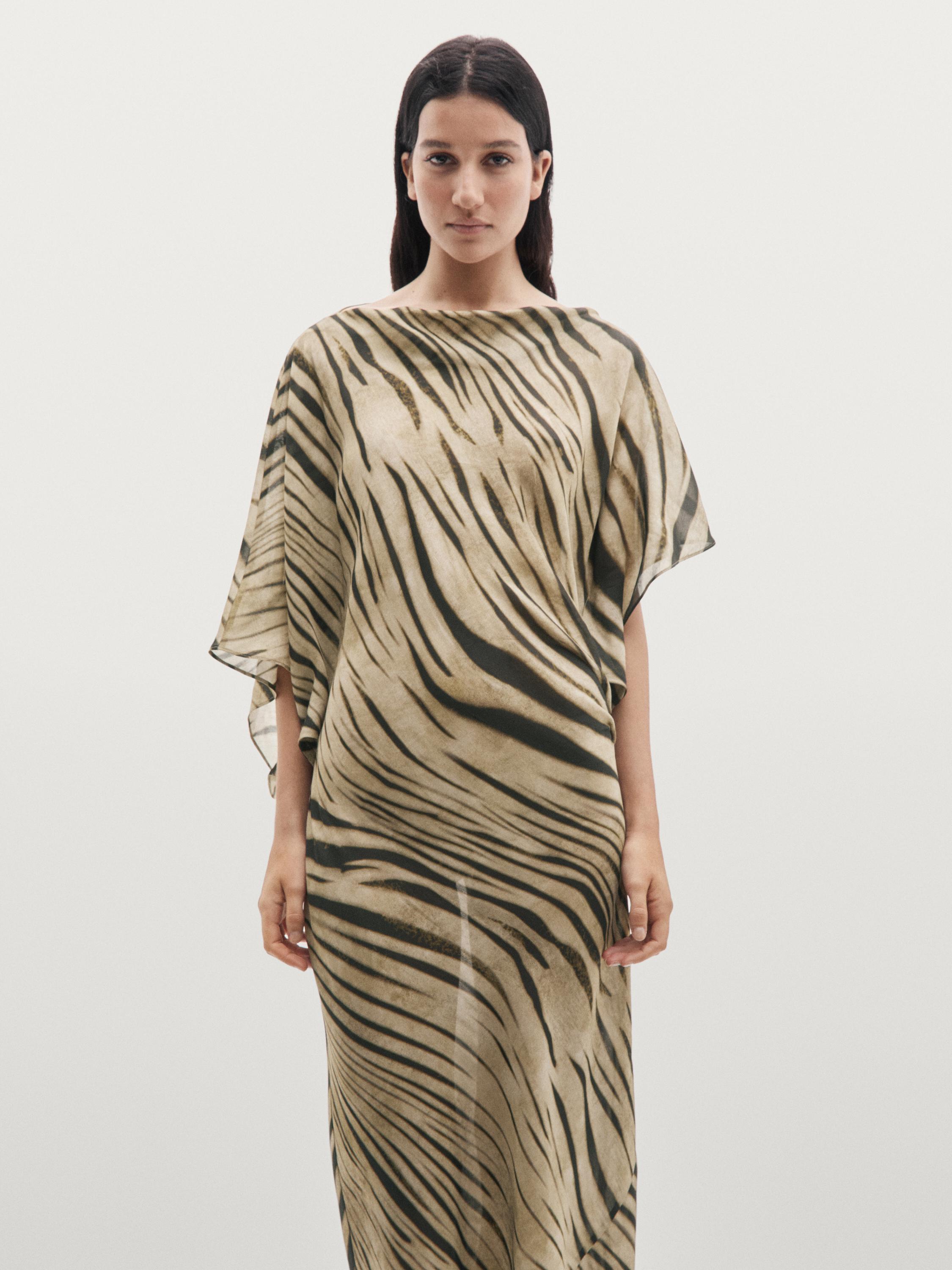 Long animal print dress