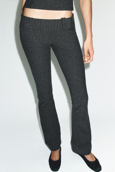 PANTALON FLARE À RAYURES - rayures de Zara - Image 1