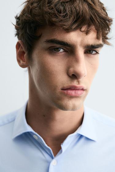 CHEMISE REGULAR FIT - Bleu ciel de Zara - Image 4