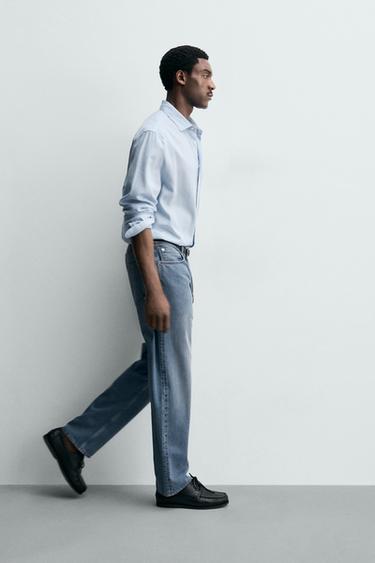 LIGHTWEIGHT COTTON-LYOCELL JEANS - Mid-blue by Zara - Image 5