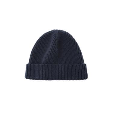 BONNET EN MAILLE COTON - CACHEMIRE - Bleu marine de Zara
