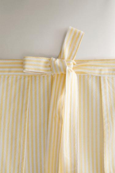 STRIPED APRON WITH RUFFLE TRIM - Yellow by Zara - Image 3