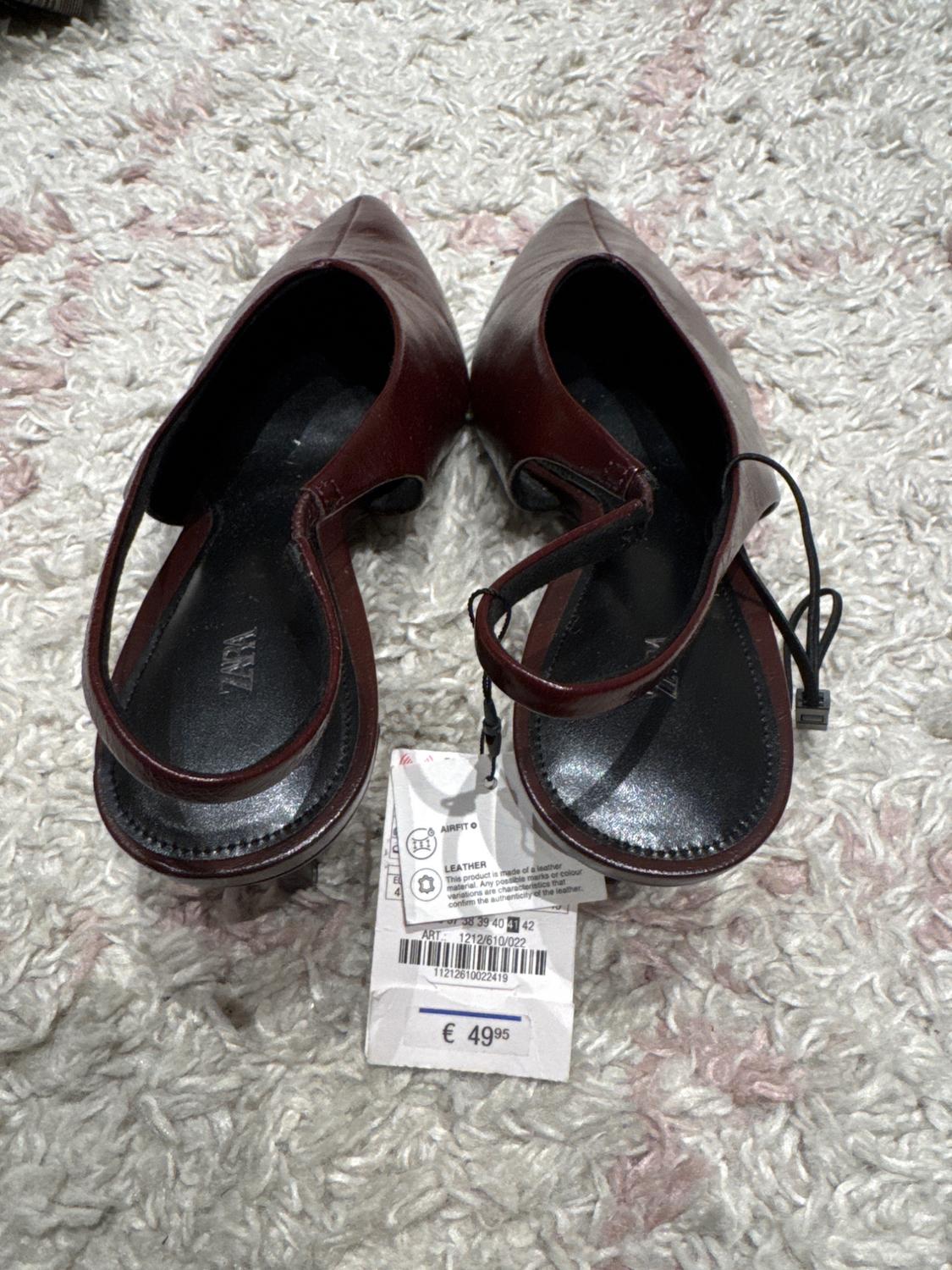LEATHER SLINGBACK SHOES - Image 2