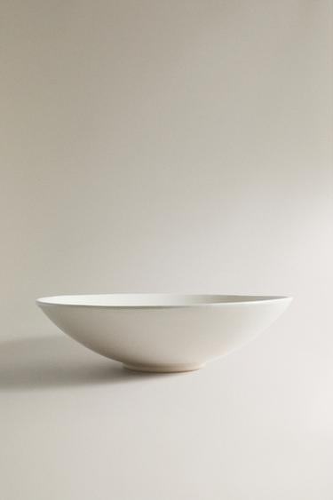 PLAIN STONEWARE SERVING DISH - Cream by Zara