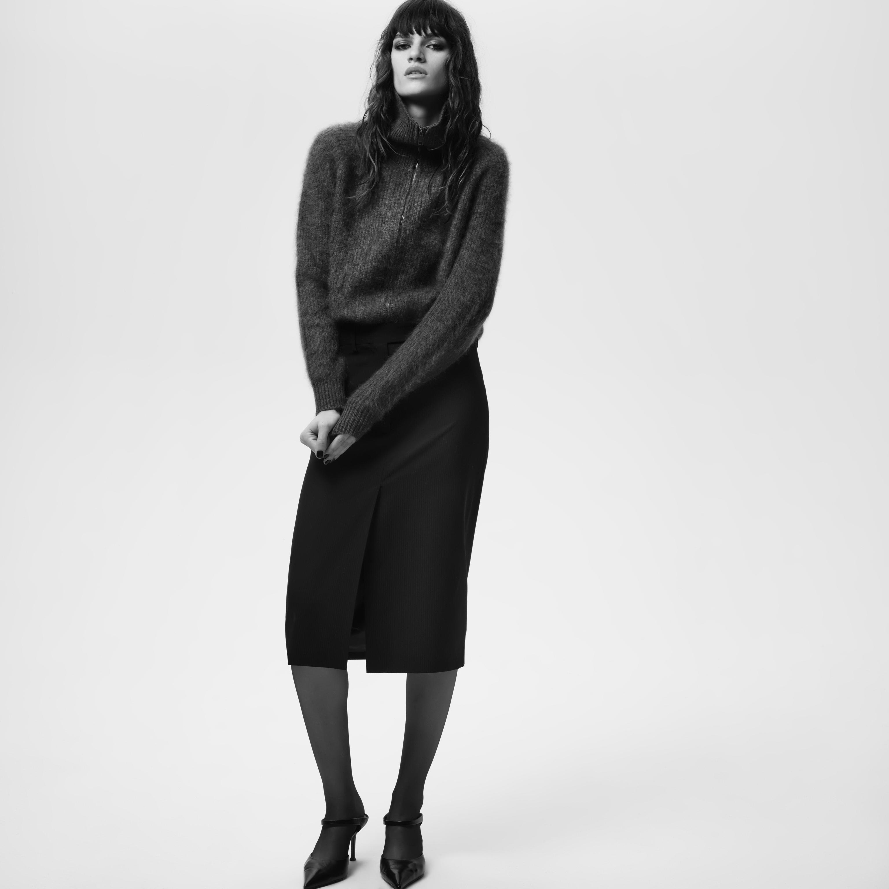 100% Wool Zip-Up Cardigan by Zara