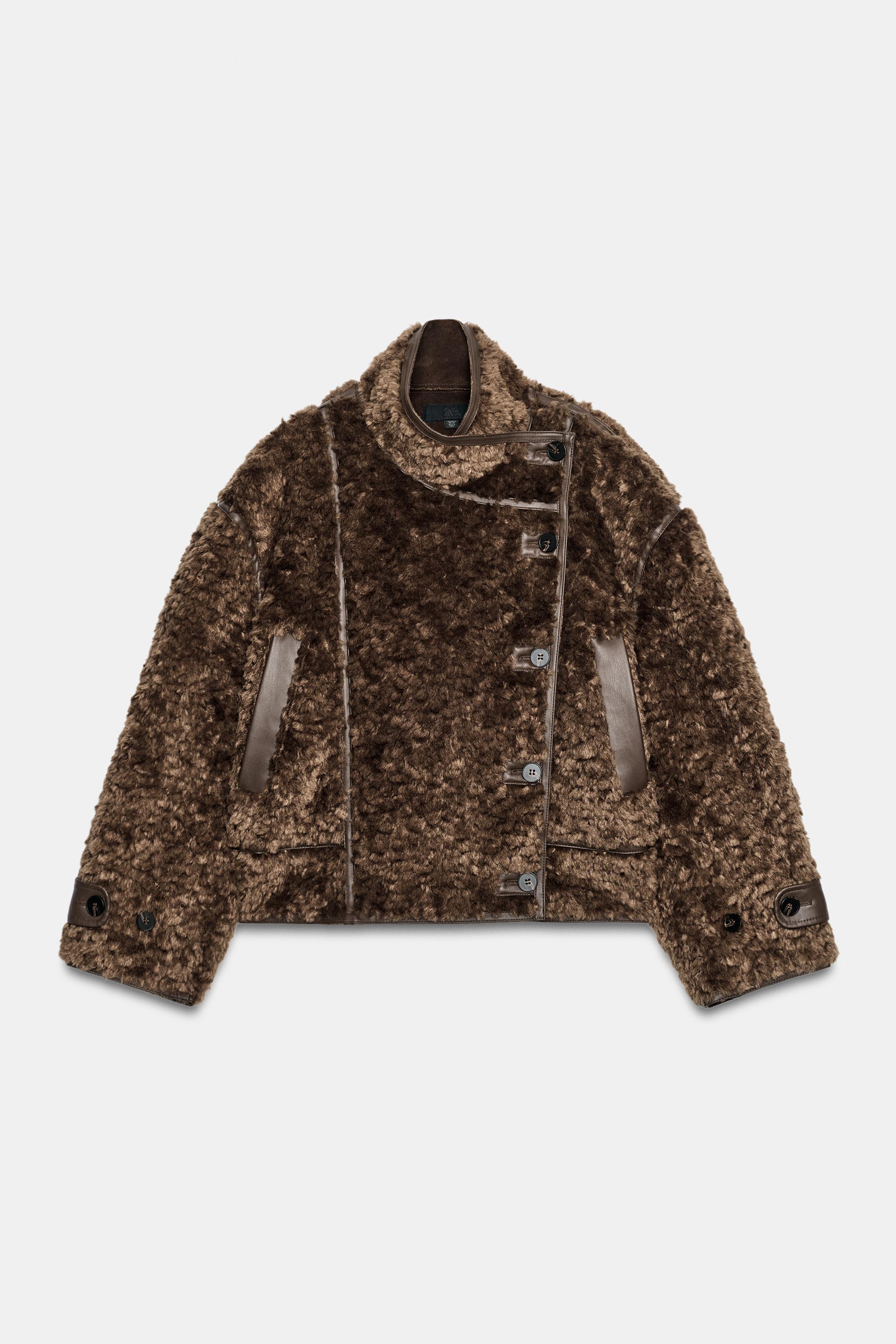 COMBINED FAUX FUR JACKET