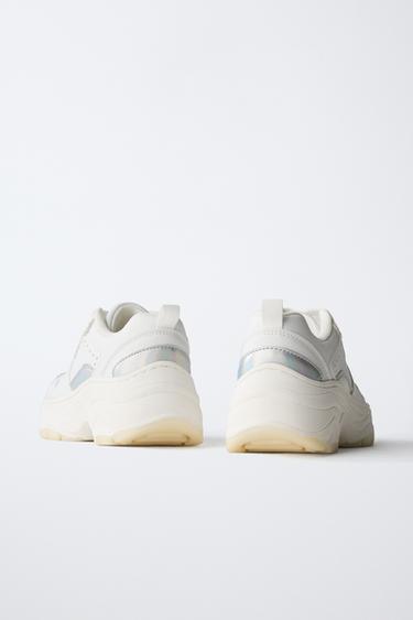 BASKET À SEMELLES ÉPAISSES - Blanc de Zara - Image 5