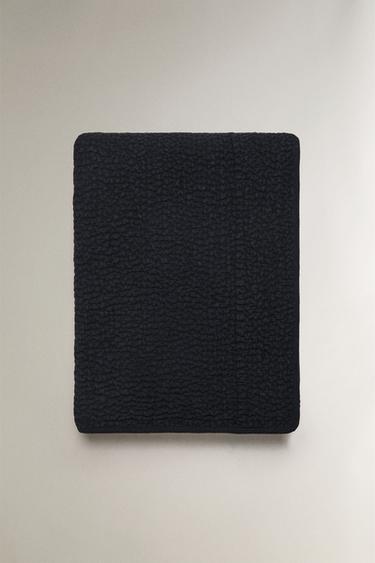 KHANTA COTTON BLANKET - أزرق الخاص بـ Zara