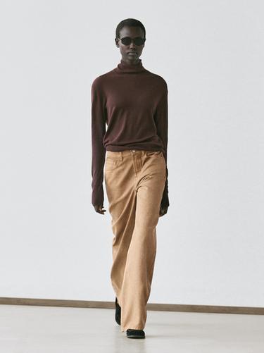 Zara Wide-leg jeans - taupe brown