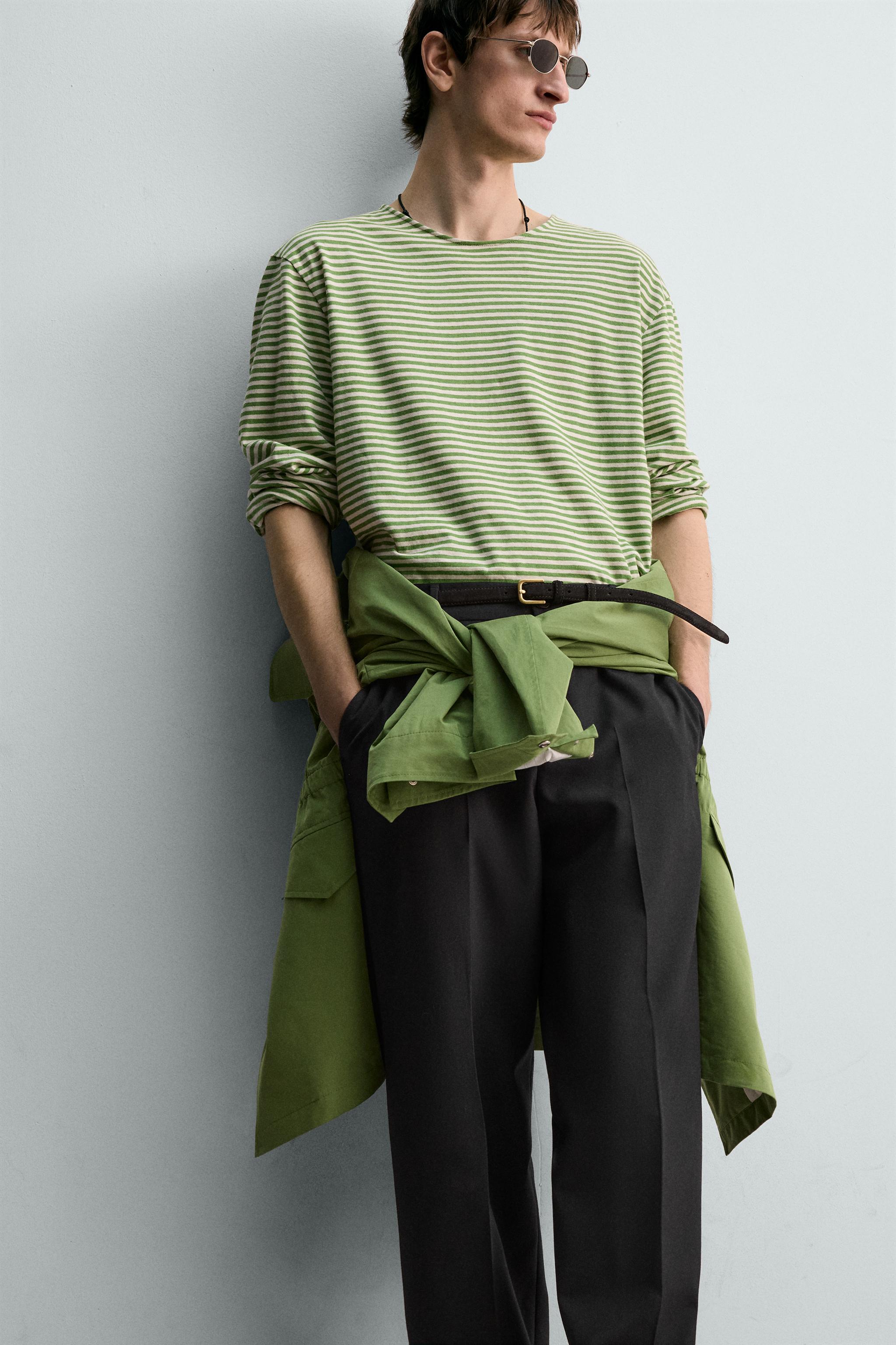STRIPED JACQUARD T-SHIRT