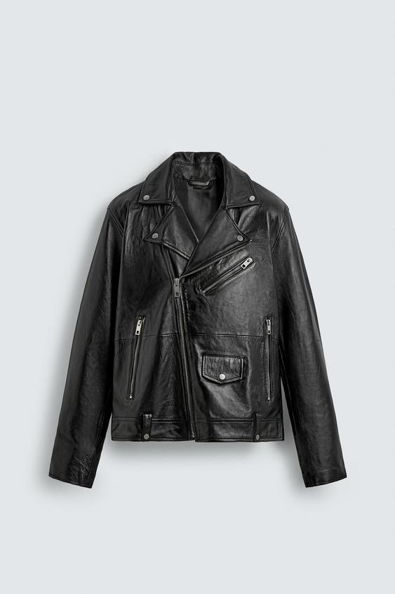 Biker Jacket Chaqueta Piel Oversize Zara Cazadora Biker Oversize