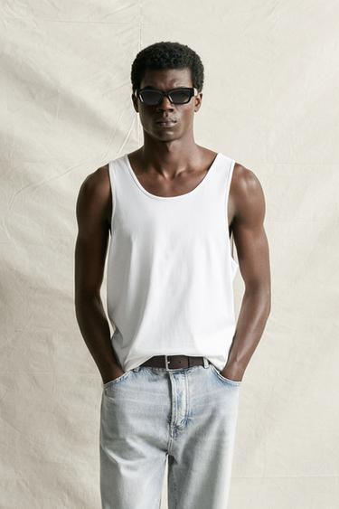 MEDIUM WEIGHT REGULAR FIT TANK TOP — White 2