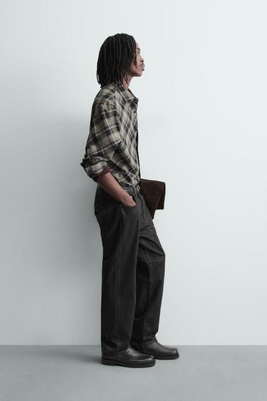 CHEMISE À CARREAUX - Grisâtre de Zara - Image 3