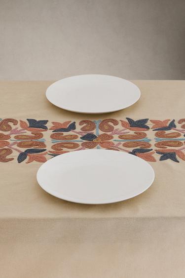 EMBROIDERED COTTON TABLECLOTH - Pinks by Zara - Image 1
