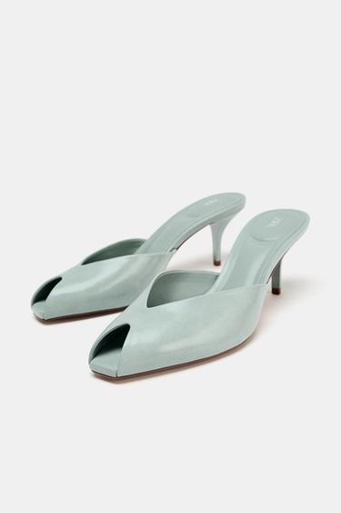 PATENT-EFFECT SANDALS - Blue by Zara - Image 3