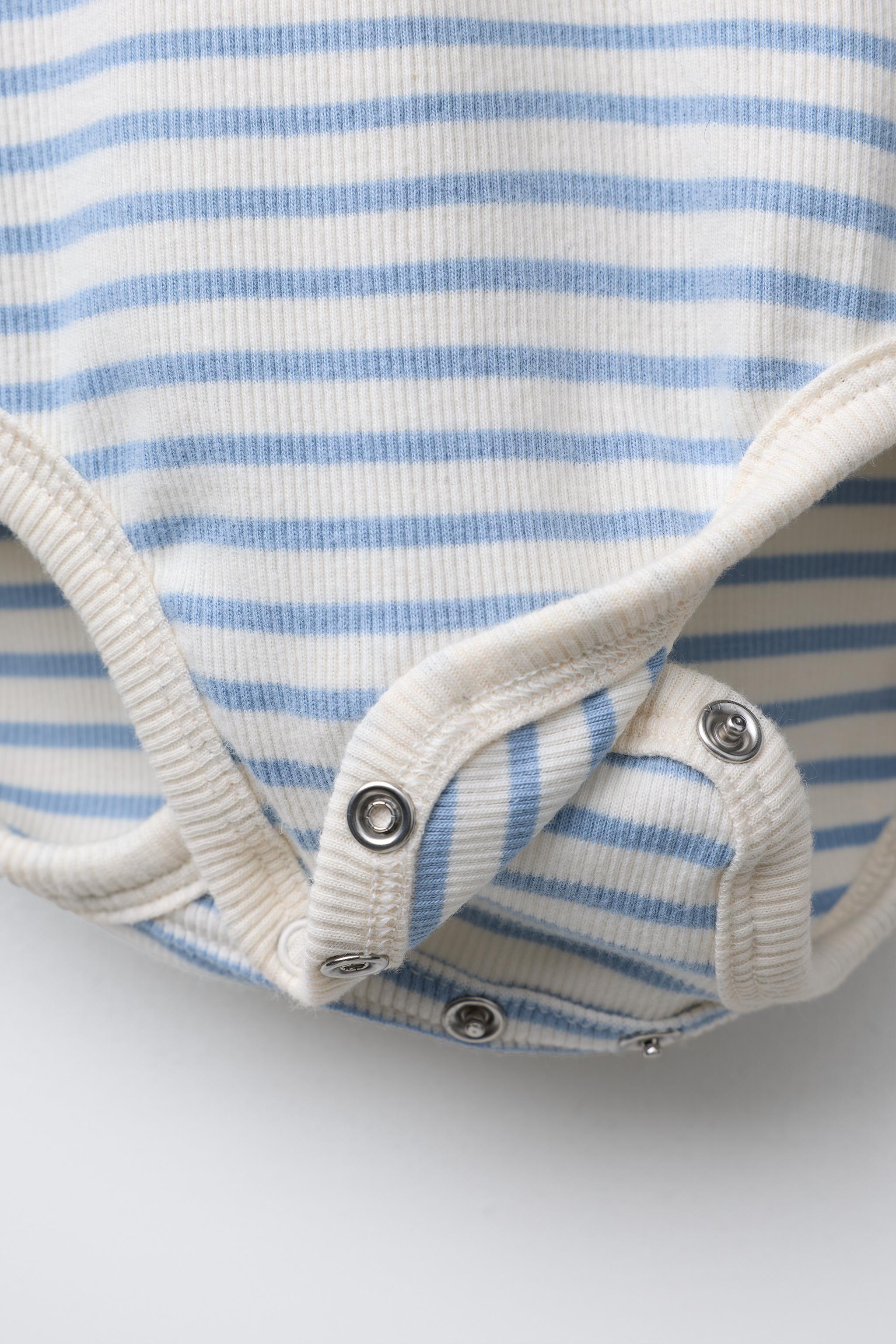 STRIPED BODYSUIT AND LEGGINGS SET