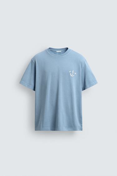 SORRENTO SLOGAN T-SHIRT - Light blue by Zara