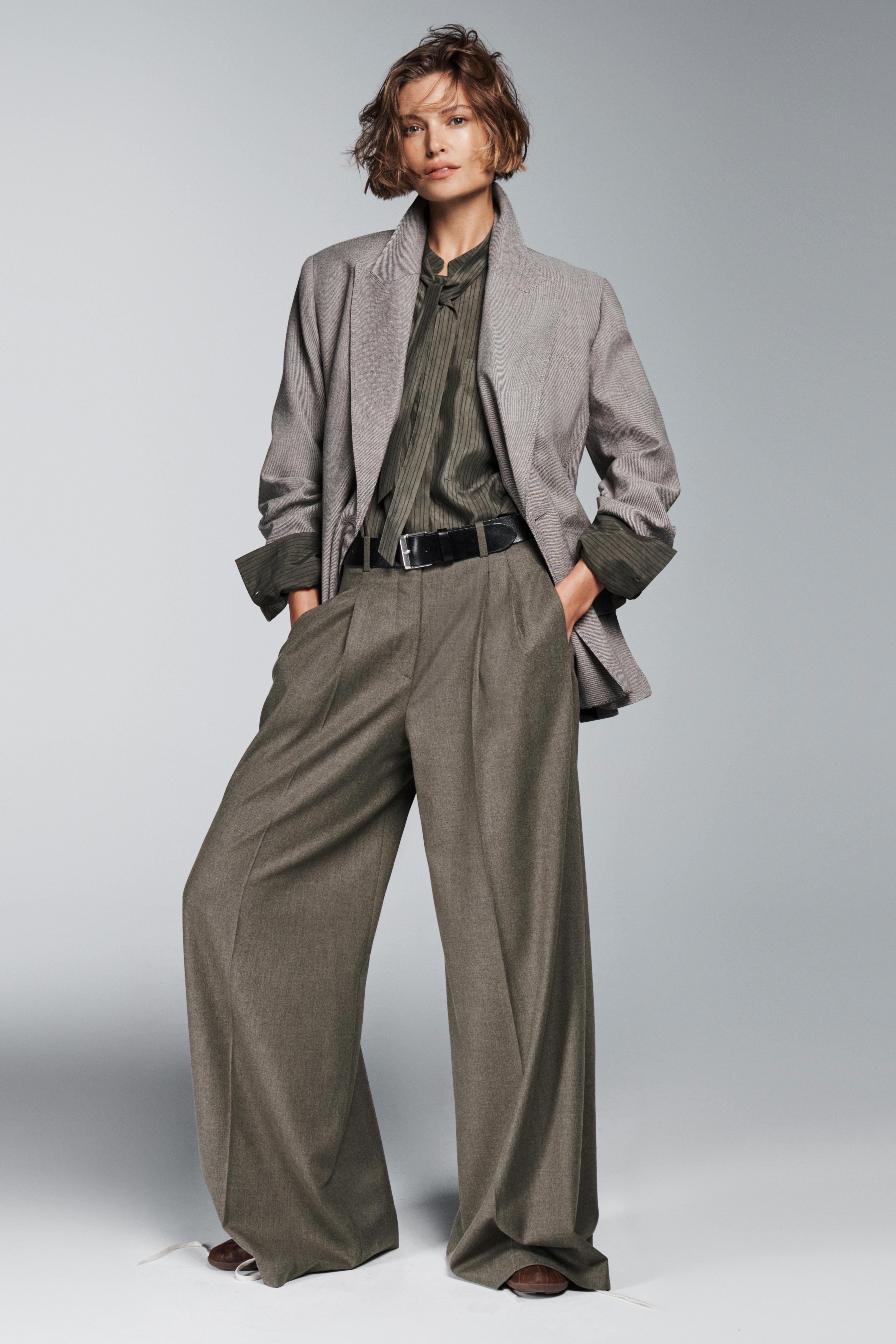 トップス sab ZW COLLECTION BOW POCKET BLOUSE - Grays | ZARA United States