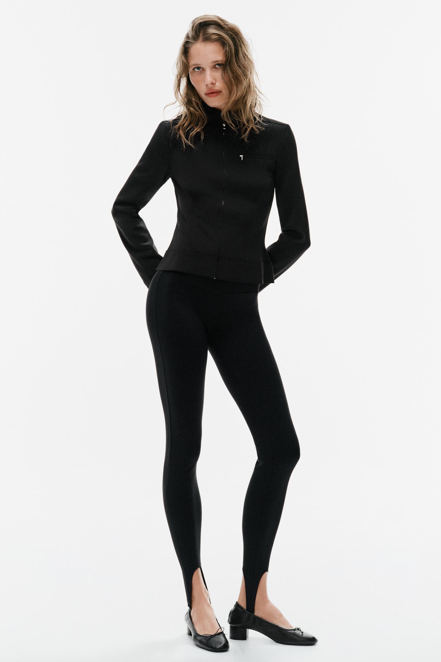 Куртка Zara Technical Zip-Up, цвет: Чёрный — фото 1