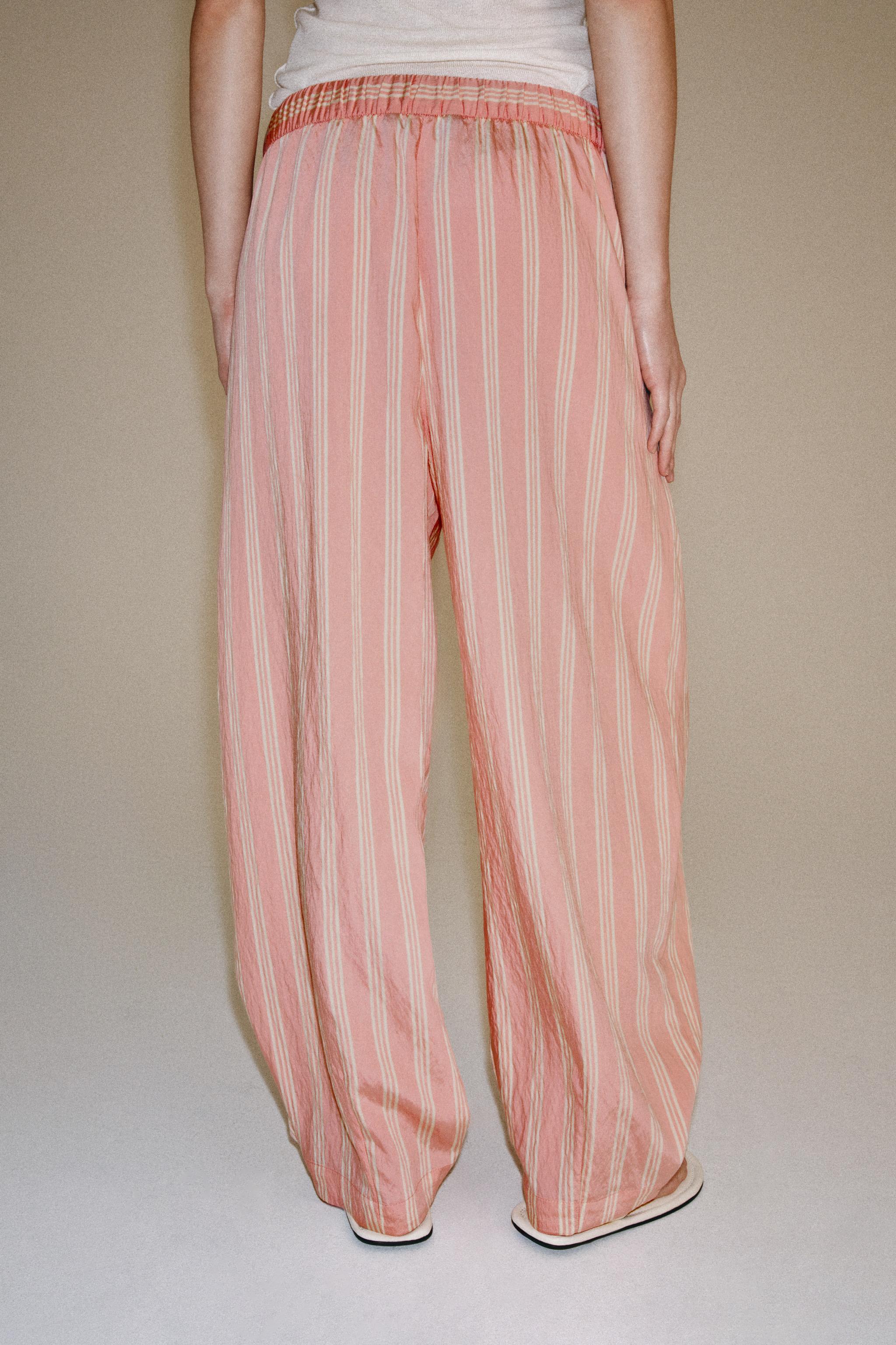 Женские брюки Zara ZW COLLECTION STRIPED BALLOON PANTS — фото 3