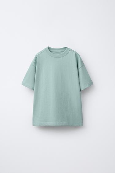 UNIFARBENES T-SHIRT – MEDIUM WEIGHT - Türkis von Zara