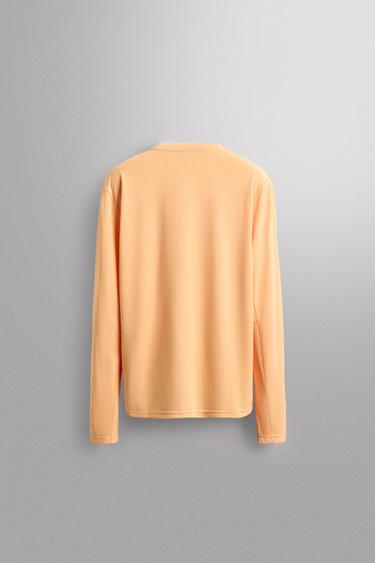LONG SLEEVE RUNNING T-SHIRT - Orange by Zara - Image 8