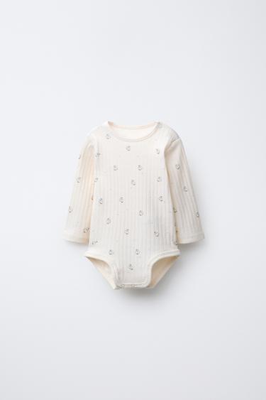 GOOSE PRINT CARDIGAN, BODY AND LEGGINGS SET - Light beige by Zara - Image 2