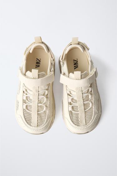 TENNIS DE SPORT EN RÉSILLE - Blanc écru de Zara - Image 3