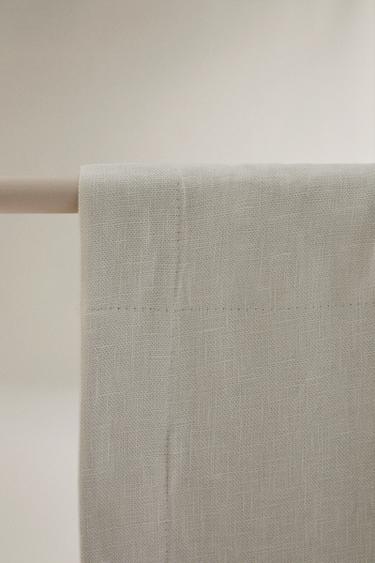 WHITE BLACKOUT LINEN CURTAIN - White by Zara - Image 1